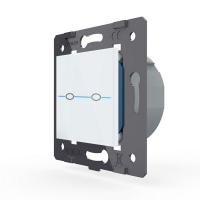 Выключатель LIVOLO Quadro 2 клавиши Белый (механизм)