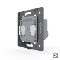 Двухклавишный проходной сенсорный выключатель Livolo (механизм) VL-FC2S-2G