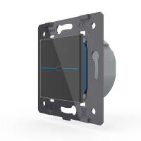 Выключатель LIVOLO Quadro 1 клавиша Черный (механизм)