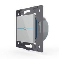 Выключатель LIVOLO Quadro 1 клавиша Серый (механизм)