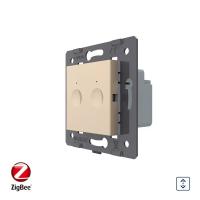 Сенсорный выключатель для штор Livolo ZigBee Module, цвет золотой (механизм) VL-FC2WZ-2AP
