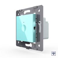 Одноклавишный сенсорный выключатель Livolo Module с функцией радиоуправления, цвет зеленый (механизм)