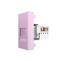 Розетка интернет RJ-45 кат. 6 Livolo, цвет розовый (механизм)