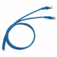 Патч-корд RJ 45 кат. 6 F/UTP PVC экранированный 2 м голубой. Legrand