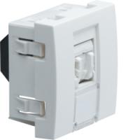 Розетка информационная 45X45, RJ45 Кат. 5e FTP 9 конт, RAL9010 белый. SYSTO HAGER