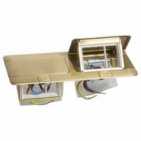Выдвижной розеточный блок неукомплектованный IP40 6 модулей, Латунь. Legrand