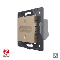 Одноклавишный проходной сенсорный диммер Livolo ZigBee, цвет золотой (механизм) VL-FC1SDZ-2AP