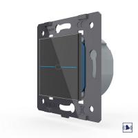 Дверной звонок LIVOLO Quadro 1 клавиша Черный (механизм)