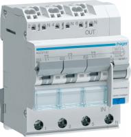 АВДТ 3P+N / 3 x (1P+N) 6kA B-13A 30мА Тип А, зажимы вх. винтовые / отх. QC, ширина 4М
