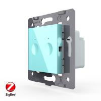 Двухклавишный сенсорный выключатель Livolo ZigBee Module, цвет зеленый (механизм)