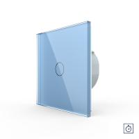 Сенсорный выключатель с таймером Livolo 1 клавиша 1 модуль Синий