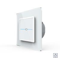 Сенсорный выключатель с таймером Livolo Quadro 1 клавиша 1 модуль Белый