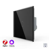 Одноклавишный умный сенсорный Адаптивный диммер Livolo ZigBee, 1 пост, Черный VL-C701D1Z-2BG