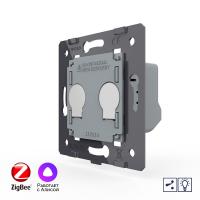 Двухклавишный проходной сенсорный диммер Livolo ZigBee (механизм) VL-FC2SD2Z-2G