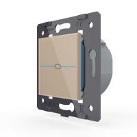 Выключатель LIVOLO Quadro 1 клавиша Золотой (механизм)