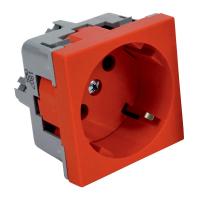 Розетка силовая QP 45x45 C (BB) QUADRO красная QS 45X45_BB