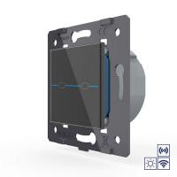 Сенсорный импульсный радиоуправляемый выключатель 2 клавиши LIVOLO Quadro VL-Q702IHR (механизм)