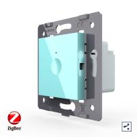Одноклавишный проходной сенсорный выключатель Livolo ZigBee Module, цвет зеленый (механизм)