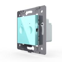 Двухклавишный сенсорный выключатель Livolo Module, цвет зеленый (механизм)