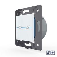 Сенсорный выключатель для штор Livolo Quadro с функцией радиоуправления, цвет белый (механизм)