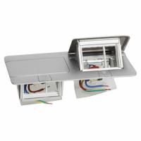 Выдвижной розеточный блок неукомплектованный IP40 6 модулей, Алюминий. Legrand
