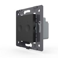 Двухклавишный сенсорный выключатель Livolo Module, цвет черный (механизм)