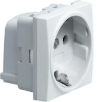 Розетка 16A 250В AC, винтовые клеммы, RAL9010 чистый. SYSTO HAGER