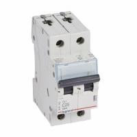 Автоматический выключатель TX3 10kA 25A 2П тип С. Legrand
