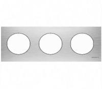 Рамка тройная ABB Skymoon, нержавеющая сталь 8673 OX