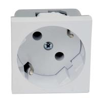 Розетка силовая QP 45x45 C (HB) QUADRO белая QS 45X45_HB