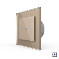 Сенсорный дверной звонок Livolo Quadro 1 клавиша 1 модуль Золотой VL-Q701B-13