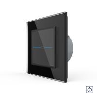 Сенсорный выключатель с таймером Livolo Quadro 1 клавиша 1 модуль Черный