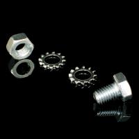 Комлпект болтовой M5x10: Болт + гайка + гайка NSMP 5X10_ZNCR