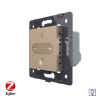 Одноклавишный проходной сенсорный диммер Livolo ZigBee, цвет золотой (механизм) VL-FC1SDZ-2AP