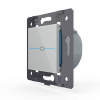 Выключатель LIVOLO Quadro 1 клавиша Серый (механизм)