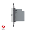 Двухклавишный сенсорный выключатель Livolo ZigBee Module, цвет серый (механизм)