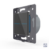 Выключатель LIVOLO Quadro 1 клавиша 12/24В Черный (механизм)