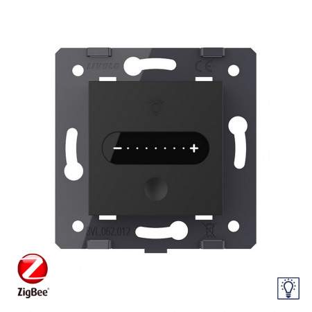Одноклавишный проходной сенсорный диммер Livolo ZigBee, цвет черный (механизм) VL-FC1SDZ-2BP