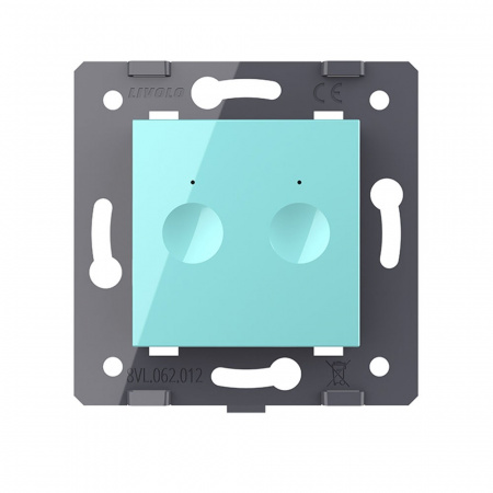Двухклавишный сенсорный выключатель Livolo Module, цвет зеленый (механизм)