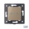 Двухклавишная сенсорная кнопка Livolo Quadro 12/24В, цвет золотой (механизм)