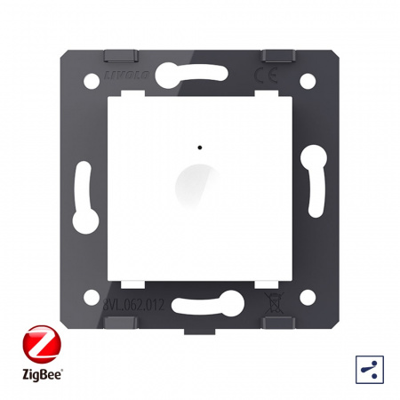 Одноклавишный проходной сенсорный выключатель Livolo ZigBee Module, цвет белый (механизм)