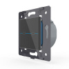 Выключатель LIVOLO Quadro 2 клавиши Черный (механизм)