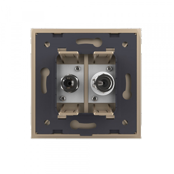 Розетка ТВ-Спутник LIVOLO золотая VL-C791VST-13