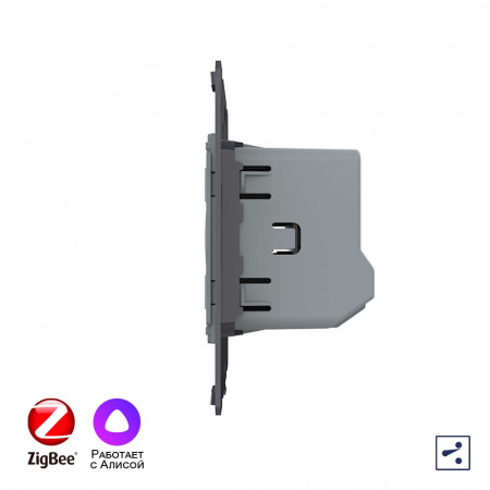 Двухклавишный проходной сенсорный выключатель Livolo ZigBee (механизм) VL-FC2SZ-2G