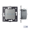 Двухклавишный сенсорный выключатель Livolo Quadro сухой контакт с функцией радиоуправления, цвет серый (механизм)