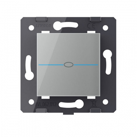 Выключатель LIVOLO Quadro 1 клавиша Серый (механизм)