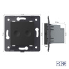 Двухклавишный проходной сенсорный выключатель Livolo Module с функцией радиоуправления, цвет черный (механизм)