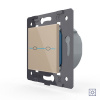Выключатель LIVOLO Quadro 2 клавиши сухой контакт Золотой (механизм)