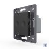 Двухклавишный сенсорный выключатель Livolo Module с функцией радиоуправления, цвет черный (механизм)