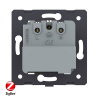Розетка электрическая ZigBee (Wi-Fi) с заземлением защитными шторками 16A Livolo, цвет золотой (механизм)